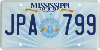 MS license plate JPA799