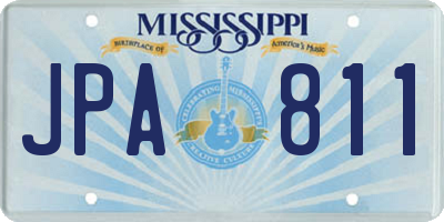 MS license plate JPA811