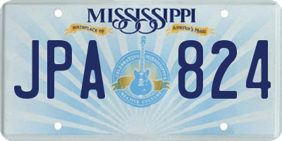 MS license plate JPA824