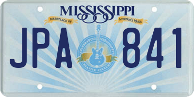 MS license plate JPA841