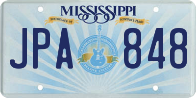 MS license plate JPA848