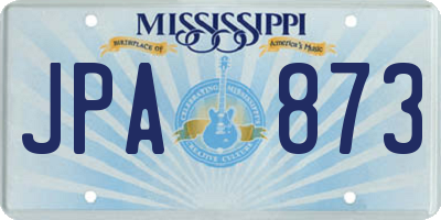 MS license plate JPA873