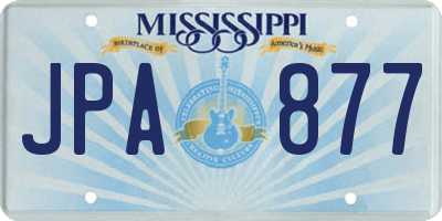 MS license plate JPA877