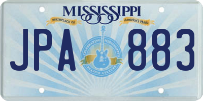 MS license plate JPA883