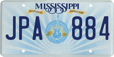 MS license plate JPA884