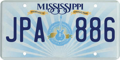 MS license plate JPA886
