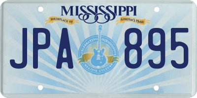 MS license plate JPA895