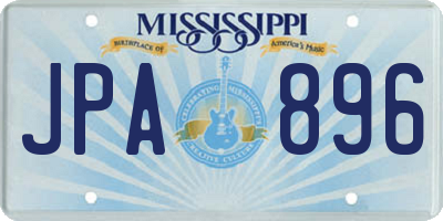 MS license plate JPA896