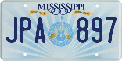 MS license plate JPA897