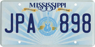 MS license plate JPA898