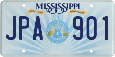 MS license plate JPA901