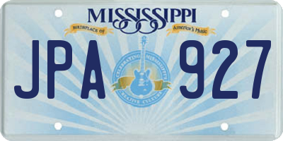 MS license plate JPA927