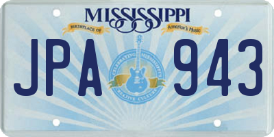 MS license plate JPA943