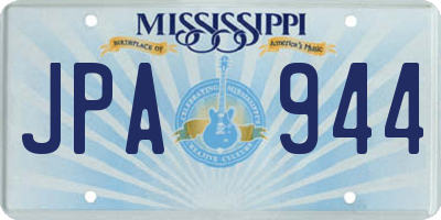 MS license plate JPA944