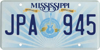 MS license plate JPA945