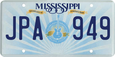 MS license plate JPA949