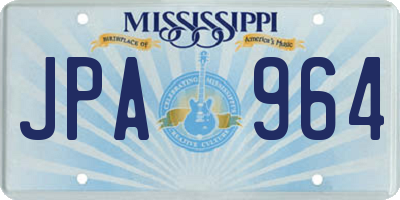 MS license plate JPA964