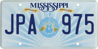 MS license plate JPA975