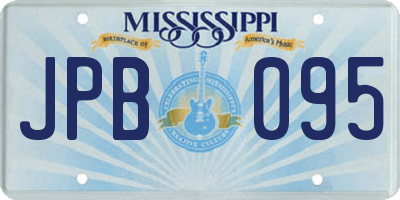MS license plate JPB095