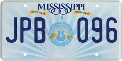 MS license plate JPB096