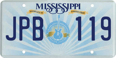 MS license plate JPB119