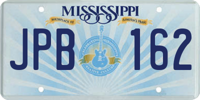 MS license plate JPB162