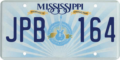 MS license plate JPB164