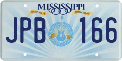 MS license plate JPB166