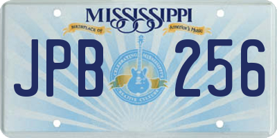 MS license plate JPB256