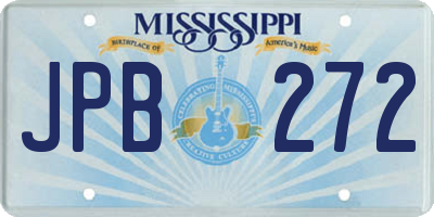 MS license plate JPB272