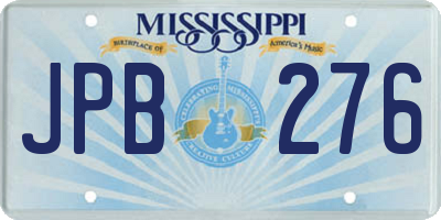 MS license plate JPB276