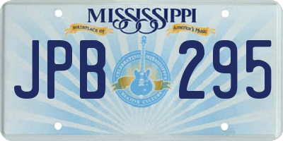 MS license plate JPB295