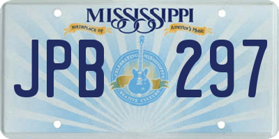 MS license plate JPB297