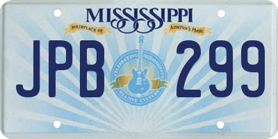 MS license plate JPB299