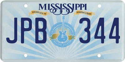 MS license plate JPB344