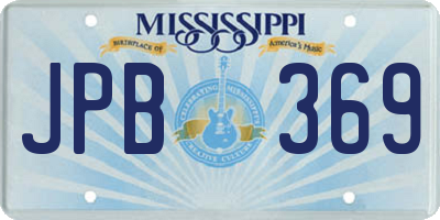 MS license plate JPB369