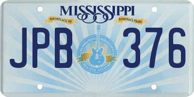 MS license plate JPB376