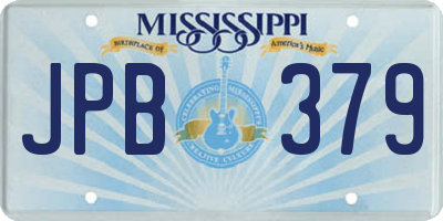 MS license plate JPB379