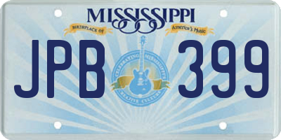 MS license plate JPB399