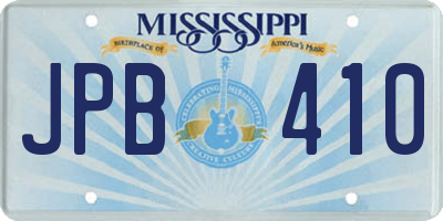 MS license plate JPB410