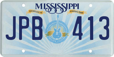 MS license plate JPB413