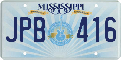 MS license plate JPB416