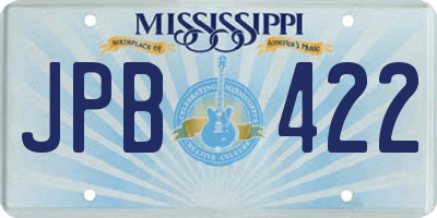 MS license plate JPB422