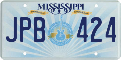 MS license plate JPB424