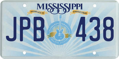 MS license plate JPB438