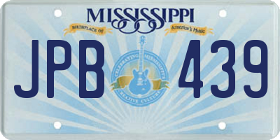 MS license plate JPB439