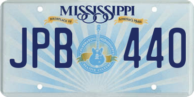 MS license plate JPB440