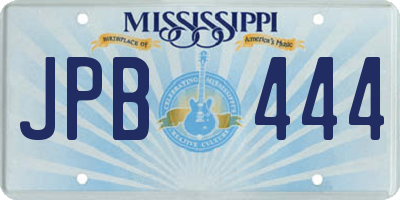 MS license plate JPB444
