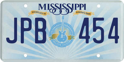 MS license plate JPB454