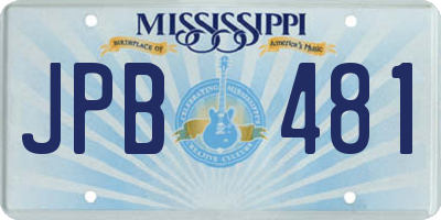MS license plate JPB481